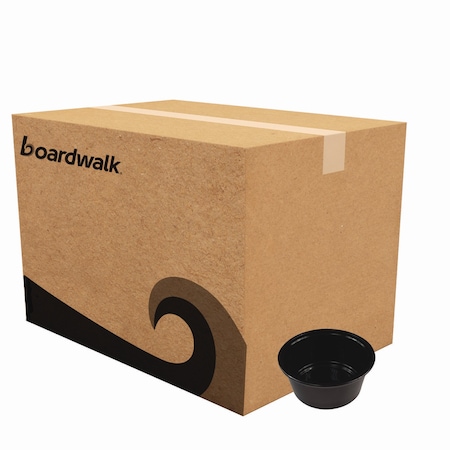 Boardwalk Souffle/Portion Cups, 3.25 oz, Polypropylene, Black, 2500PK BWKPRTN325BL